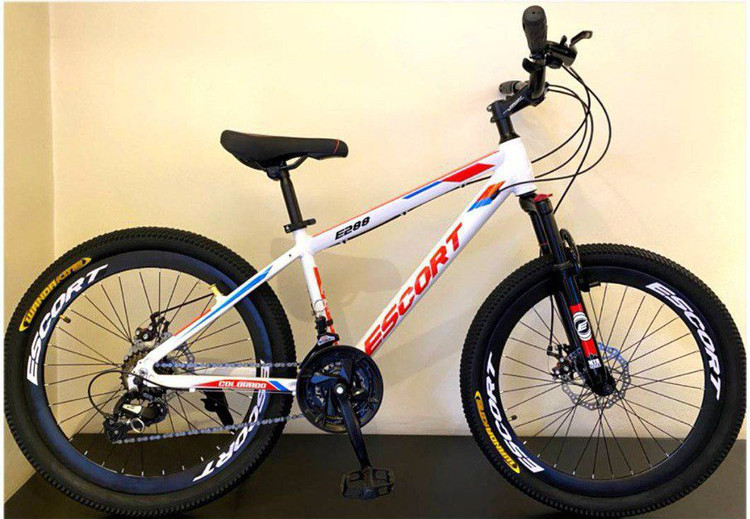 دوچرخه اسکورت تنه آلومینیوم بهمراه ترمز دیسکی و بیست و یک دنده سایز 24 مدل 288