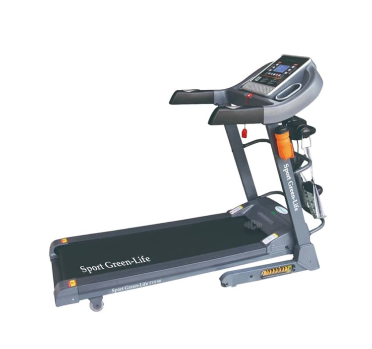 تردمیل چند کاره خانگی اسپرت گرین لایف با موتور ۲/۵ اسب بخار DC و تحمل وزن ۱۲۰ کیلوگرم مدل tvs002