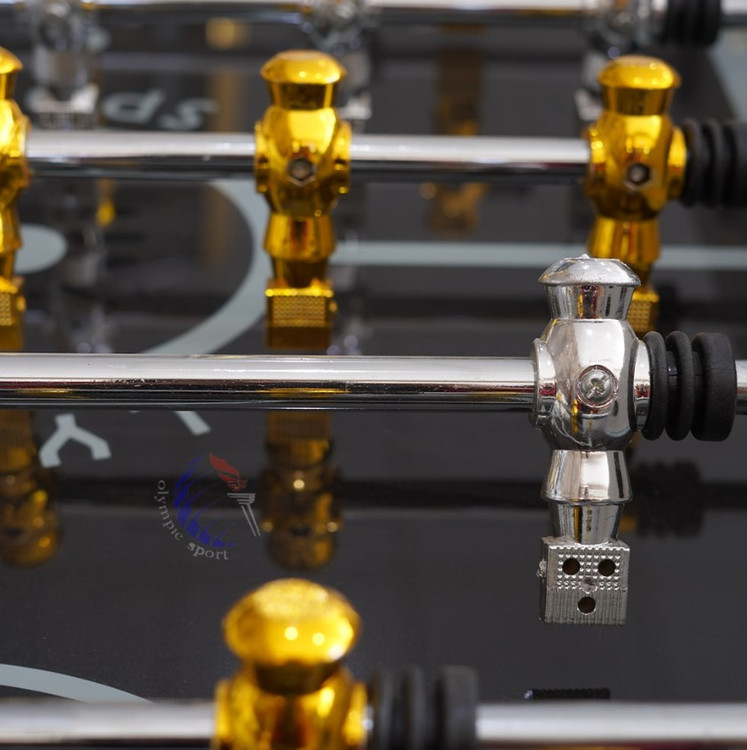 فوتبال دستی تاشو هایگلاس رعد مشکی نایکو با آپدیت جدید و بدنه دوبل و میله های توپر آبکاری شده کدS12-H1 هایگلاس رعد نقره ای