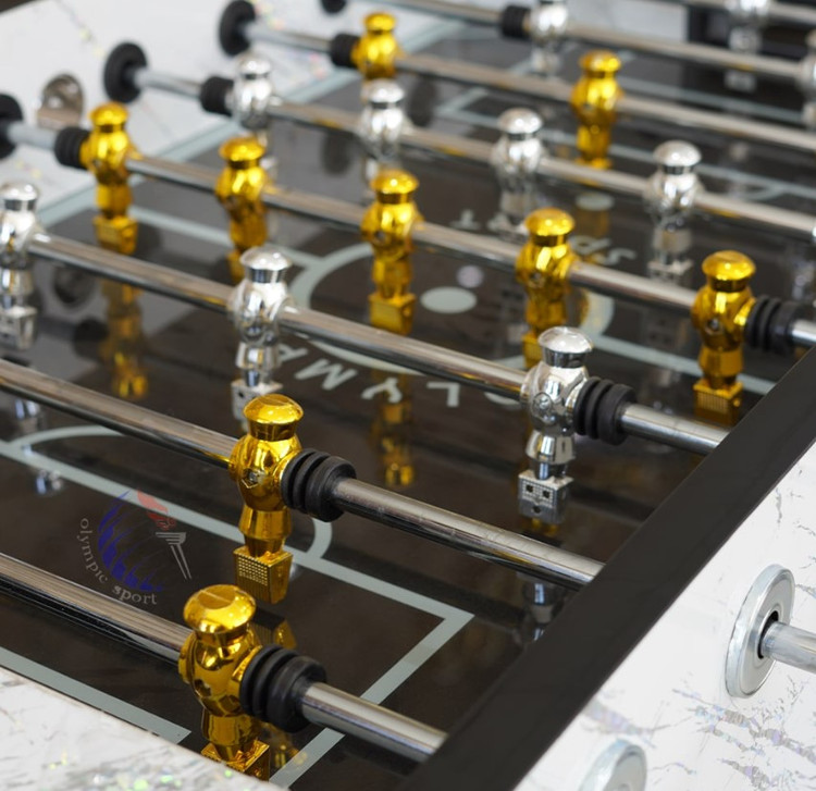 فوتبال دستی تاشو هایگلاس رعد مشکی نایکو با آپدیت جدید و بدنه دوبل و میله های توپر آبکاری شده کدS12-H1 هایگلاس رعد نقره ای