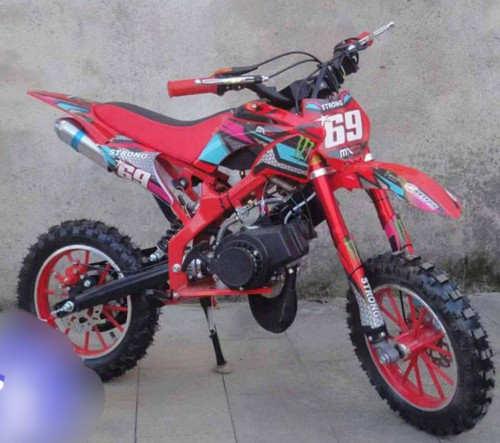 موتور کراس ۴۹ سی سی بنزینی دو زمانه ترمز دیسکی NTCO کد 10017