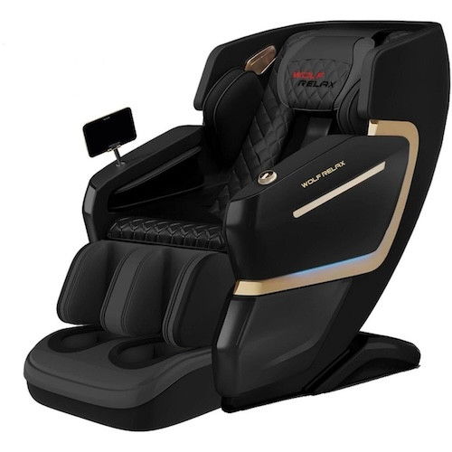 صندلی ماساژور برند ولف ریلکس با ماساژ 4 بعدی و ریل 143 سانتی متری برای ماساژ کل بدن مدل WOLFRELAX A082