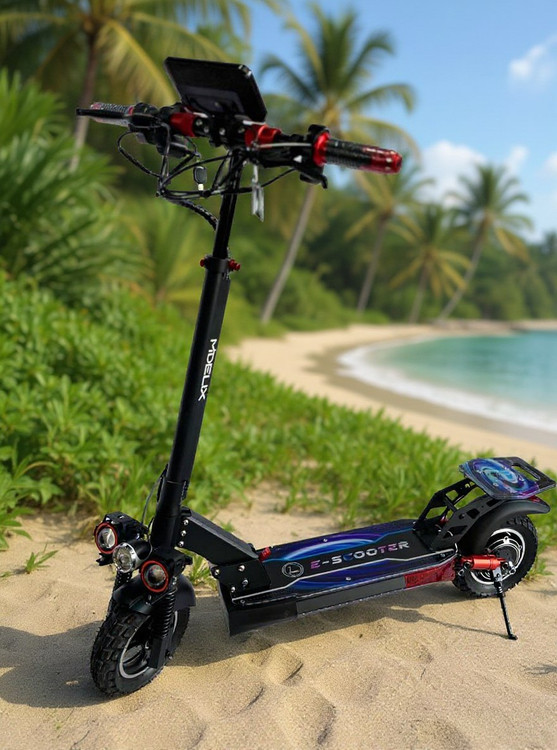 اسکوتر برقی ۱۰۰۰ وات ۱۰ آمپر و کمک فنر عقب و جلو کد M4pro مدل 10054