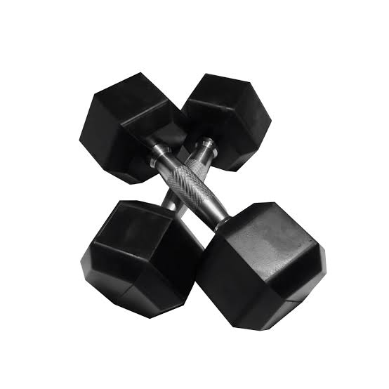 وزنه دمبل شش ضلعی 5 کیلویی باشگاهی دسته آبکاری شده دو عددی