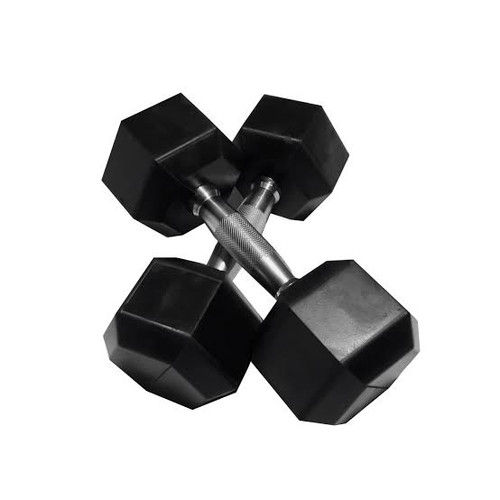 وزنه دمبل شش ضلعی 5 کیلویی باشگاهی دسته آبکاری شده دو عددی