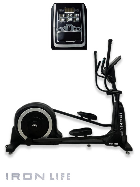 الپتیکال پرقدرت باشگاهی برند آیرون لایف با تحمل وزن 180 کیلوگرم و 32 سطح مقاومت قابل تنظیم مدل Iron 4000