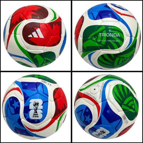 توپ فوتبال آدیداس نمره ۵ دوخت ساخت پاکستان طرح جامجهانی ۲۰۲۶