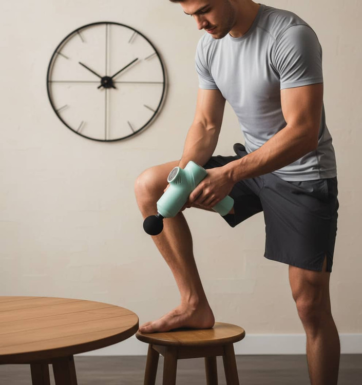 ماساژور تفنگی لیرکن بهمراه ۸ سری مخصوصی برای تسکین درد و گرفتگی عضلات مدل Leercon LEK-518x