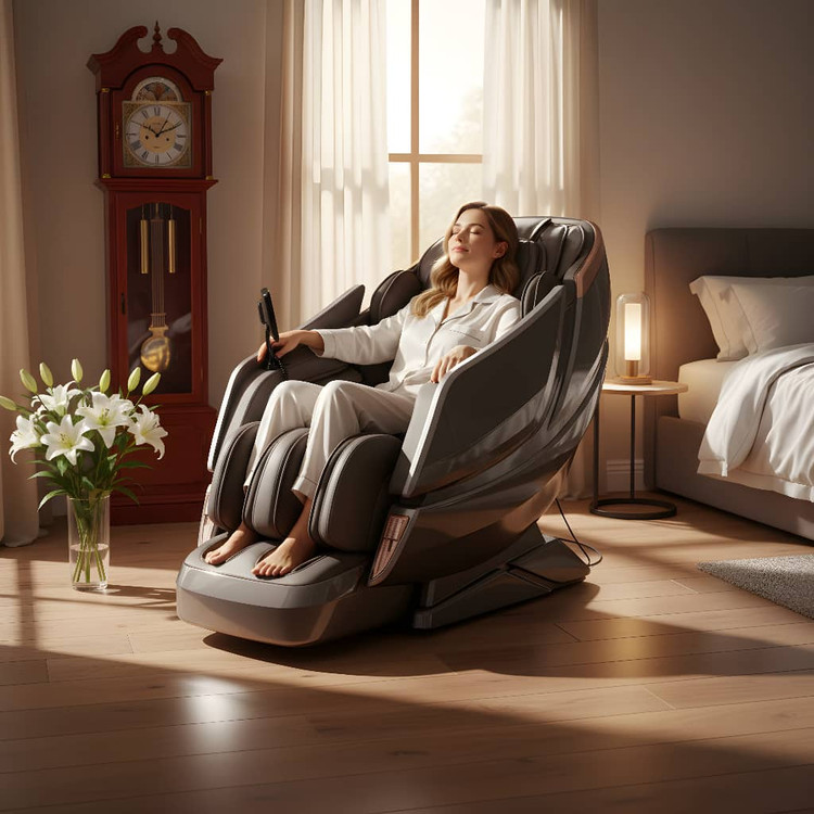 صندلی ماساژور وی دی دارای مکانیزم ماساژ دو هسته ای و اسکن بدن اتوماتیک مدل VD-L136P