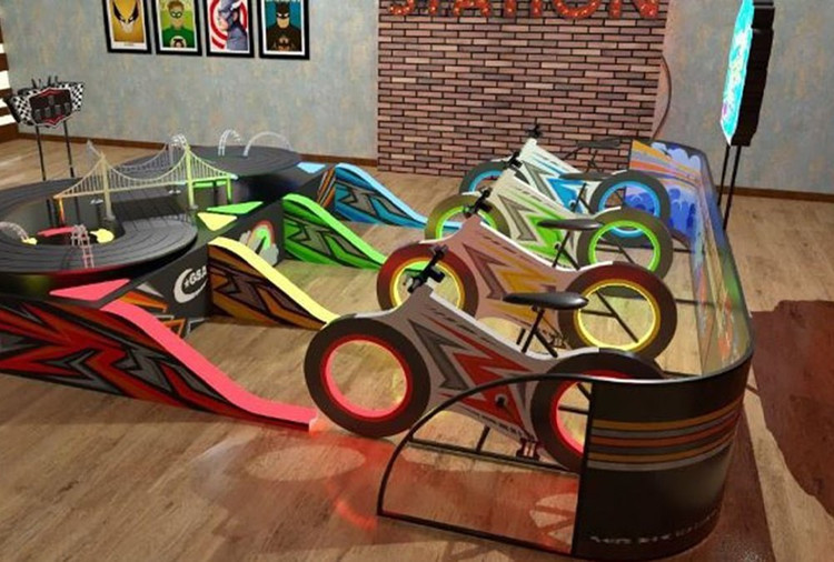 Olympic brand amusement bike derby with adjustable time and fully digital system