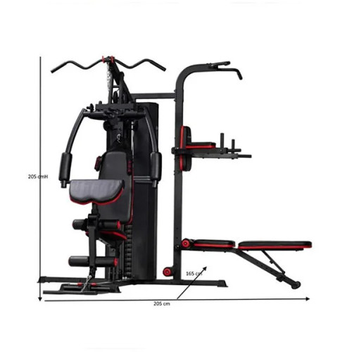 دستگاه مولتی جیم 2 ایستگاه LS FITNESS با بدنه فلزی ضخیم و مقاوم و تحمل وزن آزاد مدل MS621S