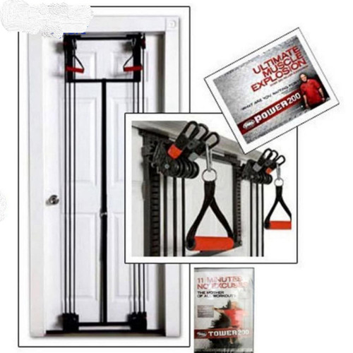 دستگاه بدنسازی با کش تاور 200 بهمراه تنظیم فشار از 1 تا 100 کیلوگرم و قابلیت نصب روی انواع درب ها (TOWER 200)