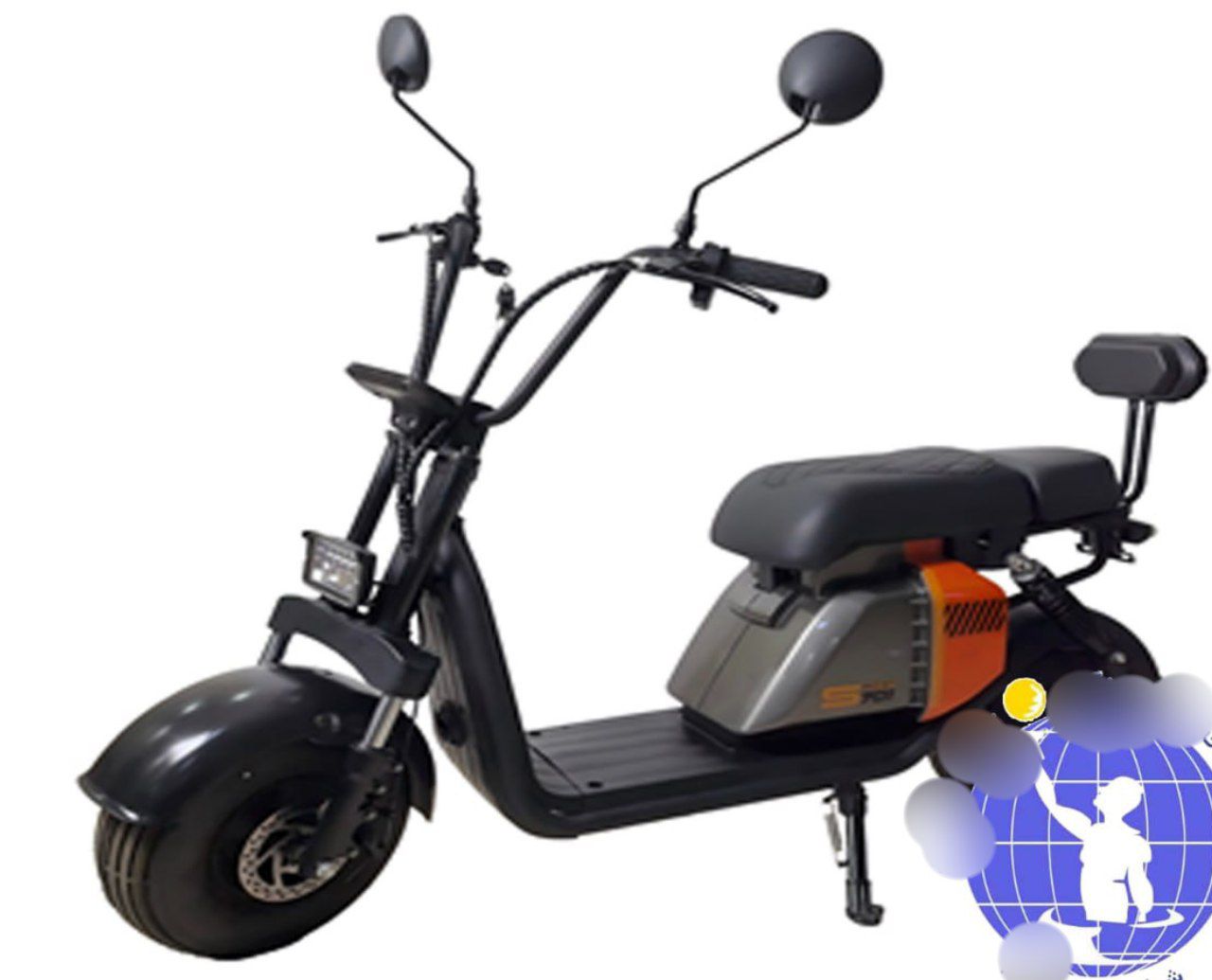 اسکوتر برقی با موتور 1000 وات و باتری 48 وات 10 آمپر بهمراه دو صندلی مدل Mini701