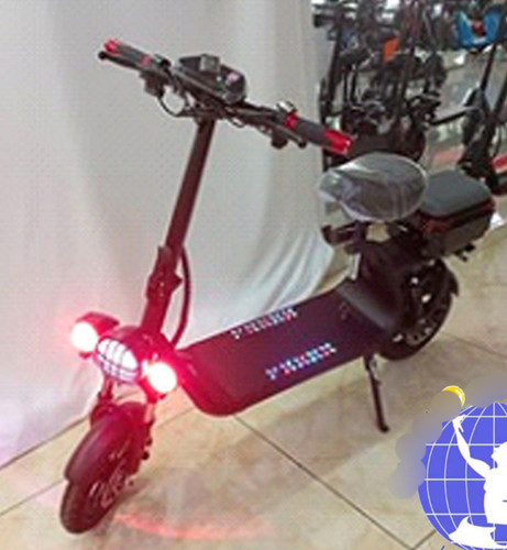 اسکوتر برقی با موتور 800 وات و باتری 48 ولت 10 آمپر و کمک فنر جلو و عقب مدل H2-10006