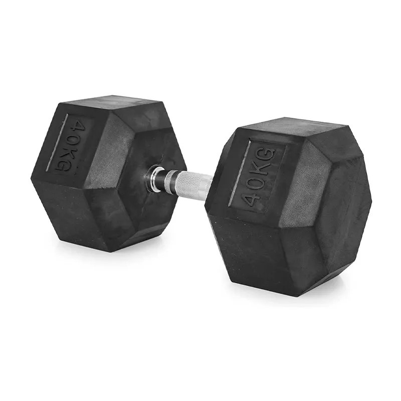 وزنه دمبل شش ضلعی 40 کیلوگرمی باشگاهی دسته آبکاری شده دو عددی