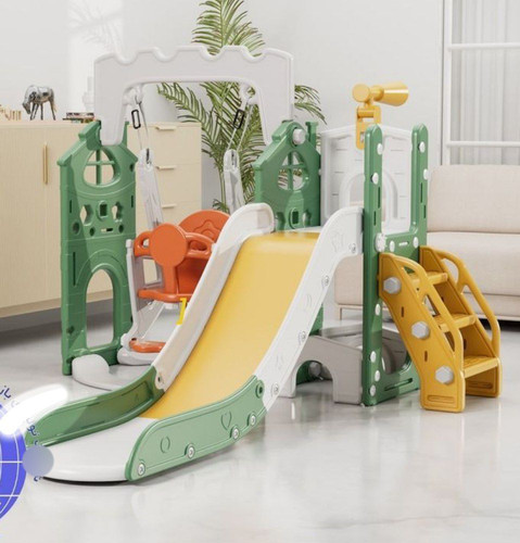 ست بازی بچه گانه تاب، سرسره، قلعه، توپ، قاب، تلسکوپ NTCO کد UN-JD51