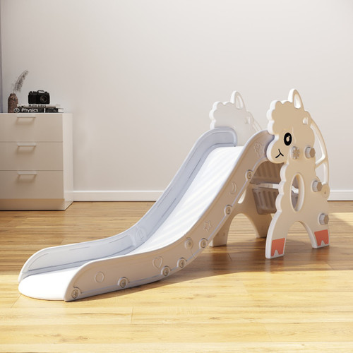 مجموعه بازی کودکان شامل سرسره طرح گوسفند، سبد توپ و پله کامل برند NTCO کد UN-SP02