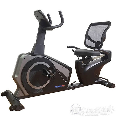 دوچرخه ثابت نشسته مبله خانگی پاورمکس با تحمل وزن 130 کیلوگرم و عملکرد مگنتی مدل 608R برند اورجینال POWERMAX
