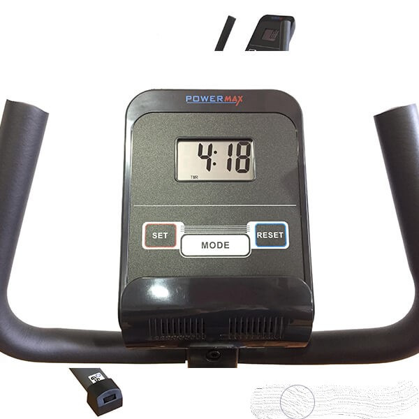 دوچرخه ثابت نشسته مبله خانگی پاورمکس با تحمل وزن 120 کیلوگرم و عملکرد مگنتی مدل 611R برند اورجینال POWERMAX