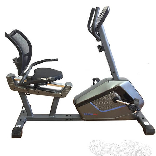 دوچرخه ثابت نشسته مبله خانگی پاورمکس با تحمل وزن 120 کیلوگرم و عملکرد مگنتی مدل 611R برند اورجینال POWERMAX