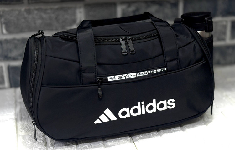 ساک ورزشی زیپ چاپدار آدیداس دارای جا کفشی و جا شیکری کد ۱۰۵