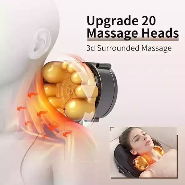 پشتی و بالش ماساژور لیرکن مناسب کاهش خستگی عضلات مدل Leercon K8