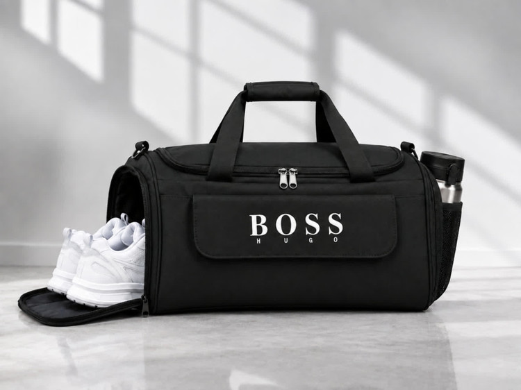 ساک ورزشی جیب جلو پاکتی بهمراه جا کفشی برند Boss کد ۱۱۰
